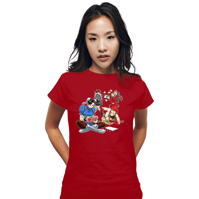 Daily_Deal_Shirts Fitted Shirts, Woman / Small / Red Showoff