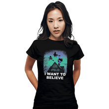 Load image into Gallery viewer, Shirts Fitted Shirts, Woman / Small / Black Believe In Magic
