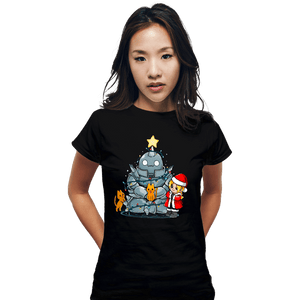 Daily_Deal_Shirts Fitted Shirts, Woman / Small / Black Fullmetal Christmas