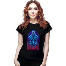Load image into Gallery viewer, Daily_Deal_Shirts Fitted Shirts, Woman / Small / Black Temple Of Creation
