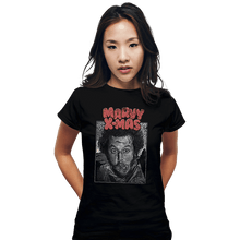 Load image into Gallery viewer, Shirts Fitted Shirts, Woman / Small / Black Marvy X-Mas

