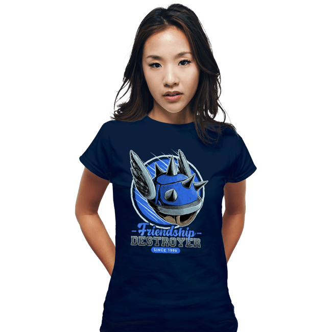 Daily_Deal_Shirts Fitted Shirts, Woman / Small / Navy Friendship Destroyer