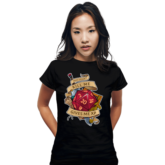Secret_Shirts Fitted Shirts, Woman / Small / Black What Doesn't Kill Me
