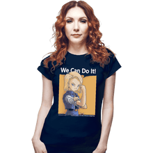 Load image into Gallery viewer, Secret_Shirts Fitted Shirts, Woman / Small / Navy C18 Can Do It
