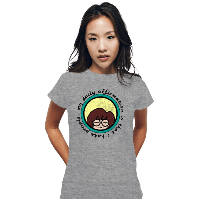 Secret_Shirts Fitted Shirts, Woman / Small / Sports Grey I Hate People