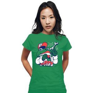 Shirts Fitted Shirts, Woman / Small / Irish Green Slippy Toad