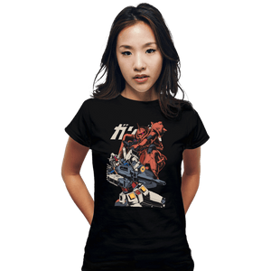 Shirts Fitted Shirts, Woman / Small / Black Zaku VS RX 78-2