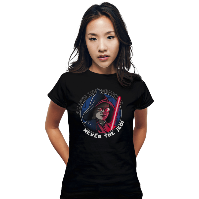Daily_Deal_Shirts Fitted Shirts, Woman / Small / Black Never The Jedi