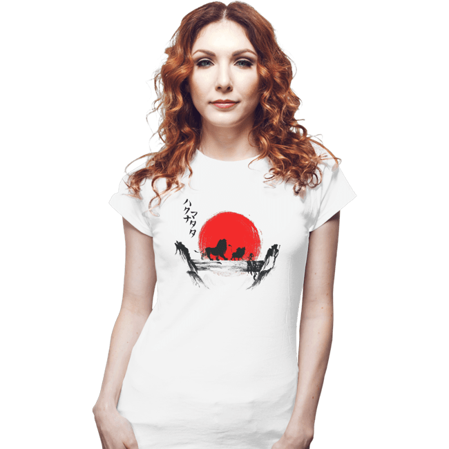 Shirts Fitted Shirts, Woman / Small / White Hakuna Matata Sunset