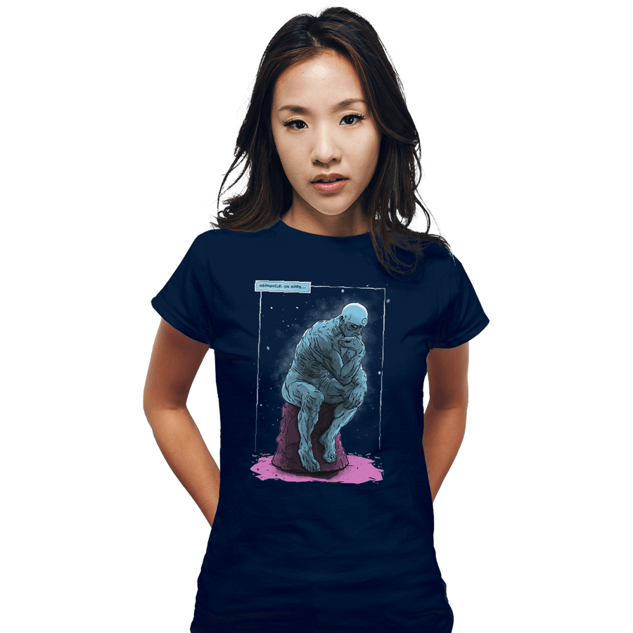 Shirts Fitted Shirts, Woman / Small / Navy Blue Thinker