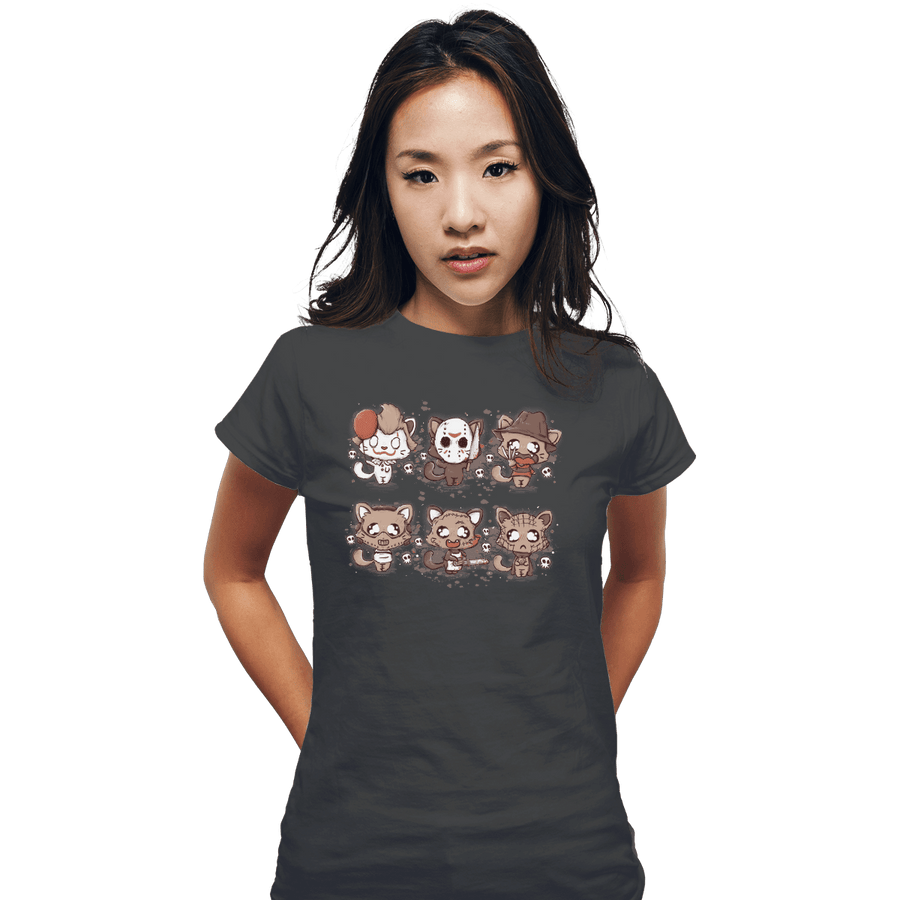 Shirts Fitted Shirts, Woman / Small / Charcoal Kawaii Killers