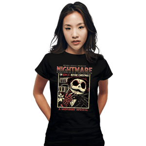 Daily_Deal_Shirts Fitted Shirts, Woman / Small / Black Nightmare Midnight Special