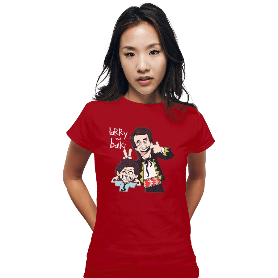 Shirts Fitted Shirts, Woman / Small / Red Larry And Balki