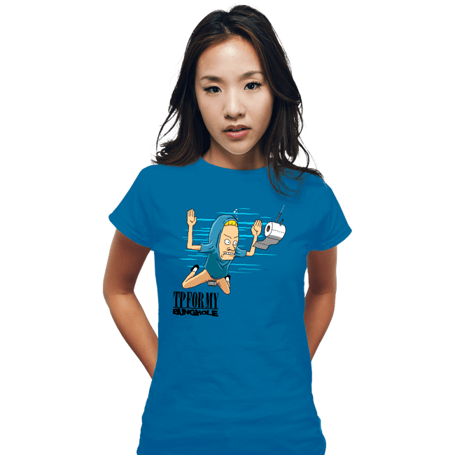 Shirts Fitted Shirts, Woman / Small / Sapphire Smells Like Bunghole