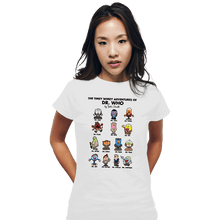 Load image into Gallery viewer, Daily_Deal_Shirts Fitted Shirts, Woman / Small / White The Timey Wimey Adventures of the Doctor

