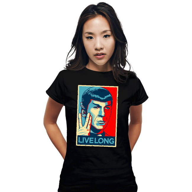 Daily_Deal_Shirts Fitted Shirts, Woman / Small / Black Live Long