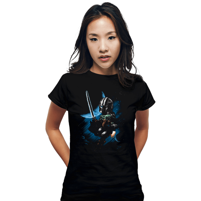 Daily_Deal_Shirts Fitted Shirts, Woman / Small / Black Galactic Clan