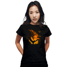 Load image into Gallery viewer, Daily_Deal_Shirts Fitted Shirts, Woman / Small / Black Rodan Kaiju
