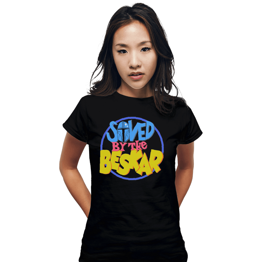 Shirts Fitted Shirts, Woman / Small / Black Saved By The Beskar