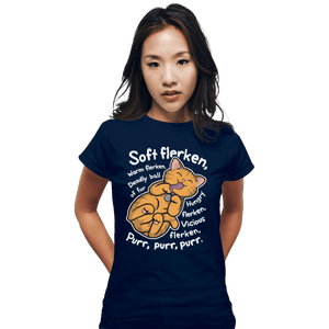 Shirts Fitted Shirts, Woman / Small / Navy Soft Flerken