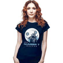 Load image into Gallery viewer, Shirts Fitted Shirts, Woman / Small / Navy Emil Weapon Number 7
