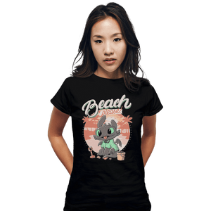 Shirts Fitted Shirts, Woman / Small / Black Summer Dragon