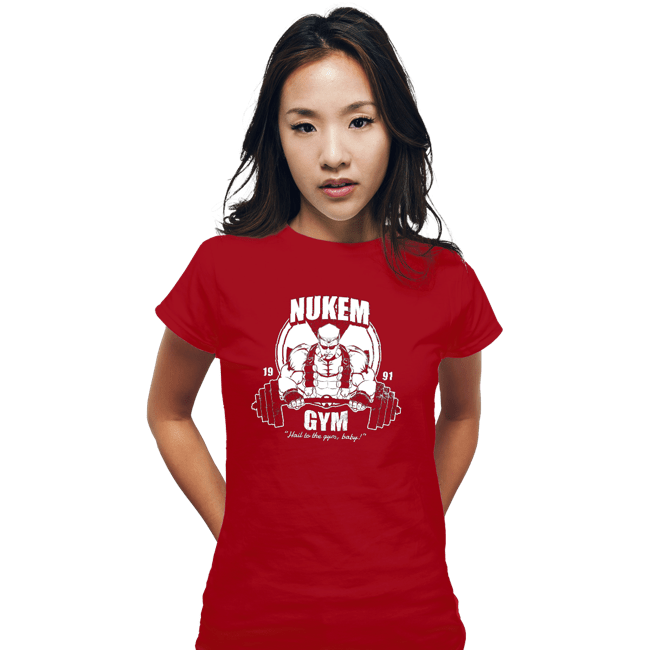 Shirts Fitted Shirts, Woman / Small / Red Nukem Gym