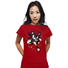 Load image into Gallery viewer, Daily_Deal_Shirts Fitted Shirts, Woman / Small / Red PG-13 Hedgehog
