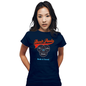 Shirts Fitted Shirts, Woman / Small / Navy Grab A Towel