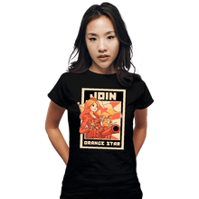 Load image into Gallery viewer, Shirts Fitted Shirts, Woman / Small / Black Orange Star Army
