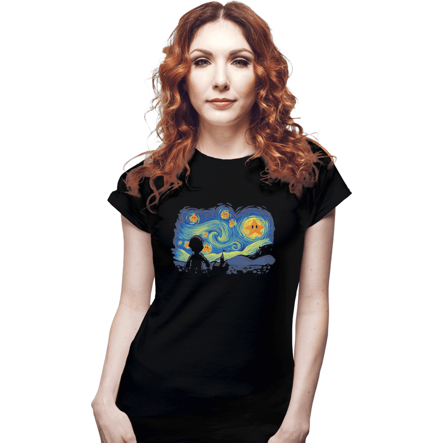 Shirts Fitted Shirts, Woman / Small / Black Super Mario Bros