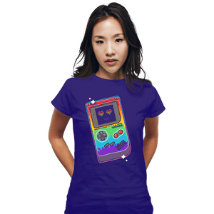 Shirts Fitted Shirts, Woman / Small / Violet Gaymer Player II