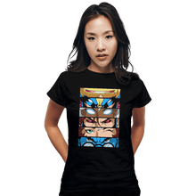 Load image into Gallery viewer, Shirts Fitted Shirts, Woman / Small / Black X-Eyes
