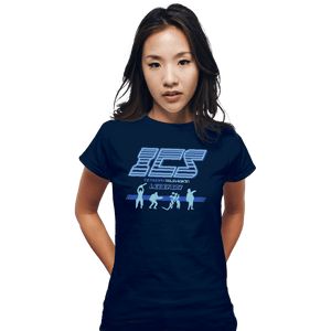 Shirts Fitted Shirts, Woman / Small / Navy Running Man ICS Legends