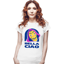 Load image into Gallery viewer, Shirts Fitted Shirts, Woman / Small / White Bella Ciao Tacos
