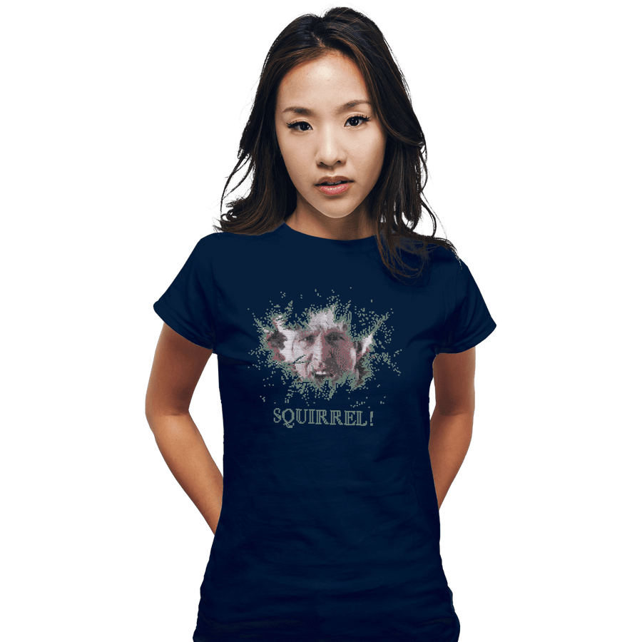 Shirts Fitted Shirts, Woman / Small / Navy Squirrel