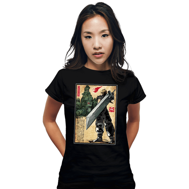 Daily_Deal_Shirts Fitted Shirts, Woman / Small / Black Welcome Back To Midgar