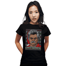 Load image into Gallery viewer, Shirts Fitted Shirts, Woman / Small / Black Santa Swanson
