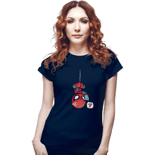 Load image into Gallery viewer, Shirts Fitted Shirts, Woman / Small / Navy Chibi Spider
