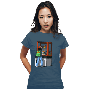 Shirts Fitted Shirts, Woman / Small / Indigo Blue Gotta Catch Em All