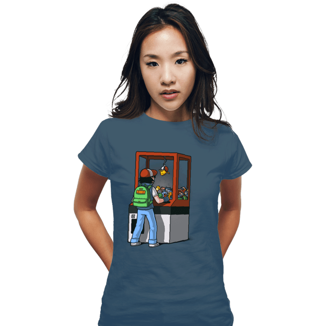 Shirts Fitted Shirts, Woman / Small / Indigo Blue Gotta Catch Em All