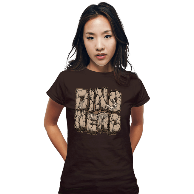 Shirts Fitted Shirts, Woman / Small / Black Dino Nerd