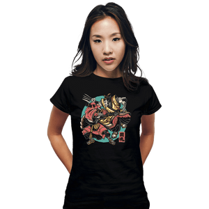 Daily_Deal_Shirts Fitted Shirts, Woman / Small / Black Fighting Spirit