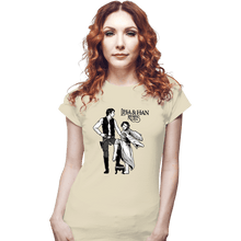 Load image into Gallery viewer, Daily_Deal_Shirts Fitted Shirts, Woman / Small / White Leia &amp; Han Rebels
