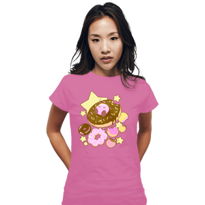 Daily_Deal_Shirts Fitted Shirts, Woman / Small / Azalea Kirby Donuts