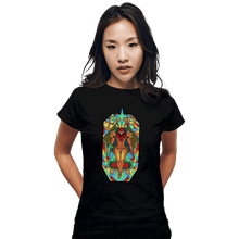 Load image into Gallery viewer, Shirts Fitted Shirts, Woman / Small / Black Stained Glass Hunter
