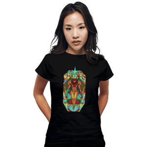 Shirts Fitted Shirts, Woman / Small / Black Stained Glass Hunter