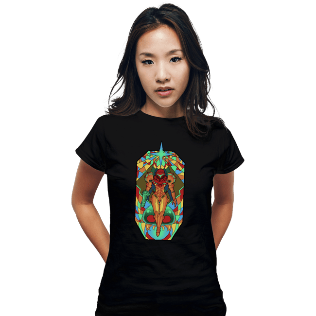 Shirts Fitted Shirts, Woman / Small / Black Stained Glass Hunter