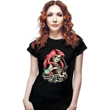 Load image into Gallery viewer, Daily_Deal_Shirts Fitted Shirts, Woman / Small / Black Rocker Ariel

