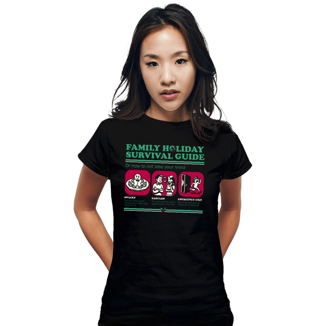 Daily_Deal_Shirts Fitted Shirts, Woman / Small / Black Family Holiday Survival Guide